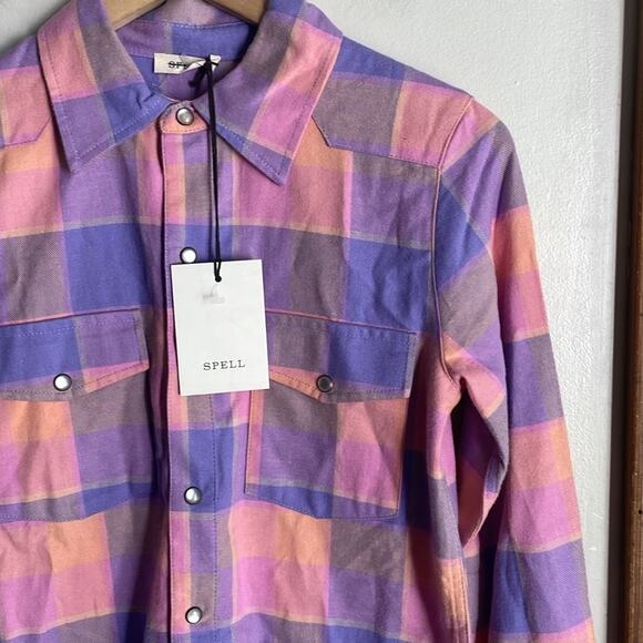 Spell Wyatt Flannel Plaid Button Down Shirt - Picture 4 of 14